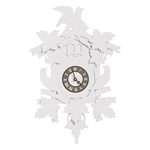 Algopix Similar Product 10 - FunDeco Large Cuckoo Clock - White,