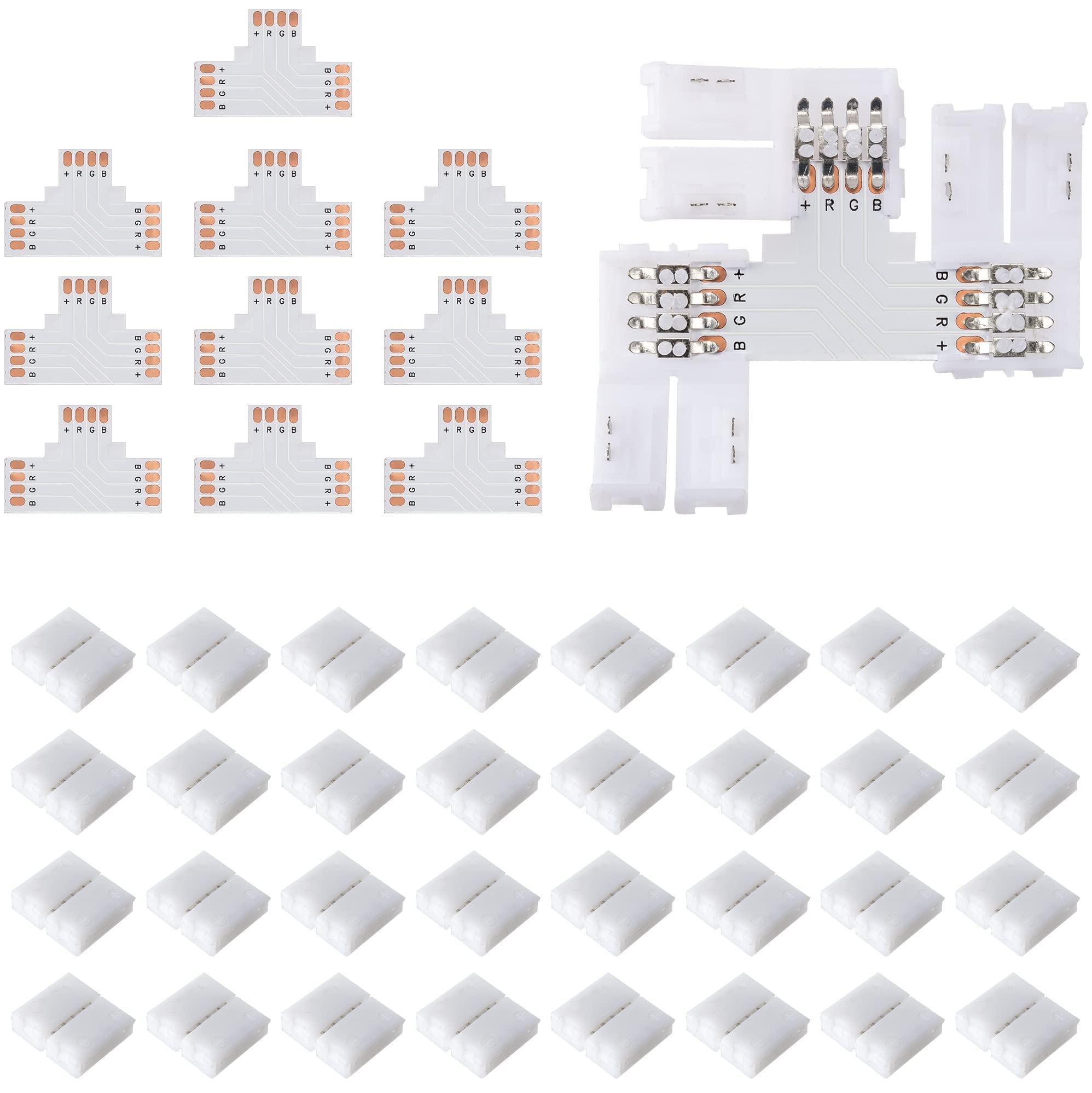 Algopix Similar Product 10 - JACKYLED T Shape 4Pin LED Connectors
