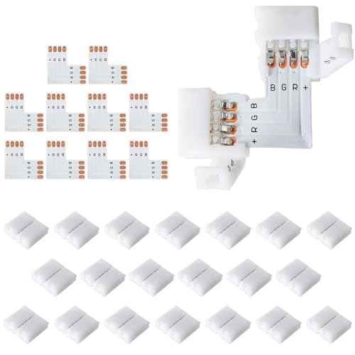 Algopix Similar Product 9 - JACKYLED 20Packs L Shape 4Pin LED