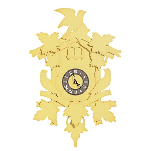 Algopix Similar Product 16 - FunDeco Large Cuckoo Clock - Canary,