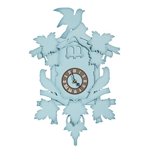 Algopix Similar Product 8 - FunDeco Large Cuckoo Clock - Aqua,