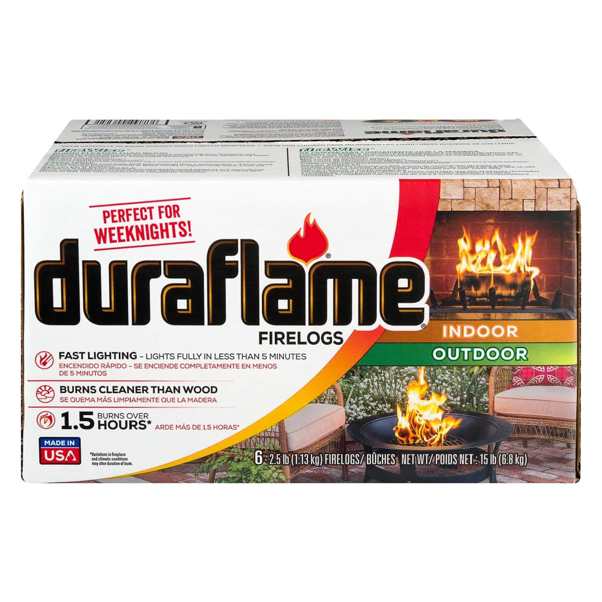 Algopix Similar Product 8 - Duraflame 25lb 15hr Firelog 6 pack