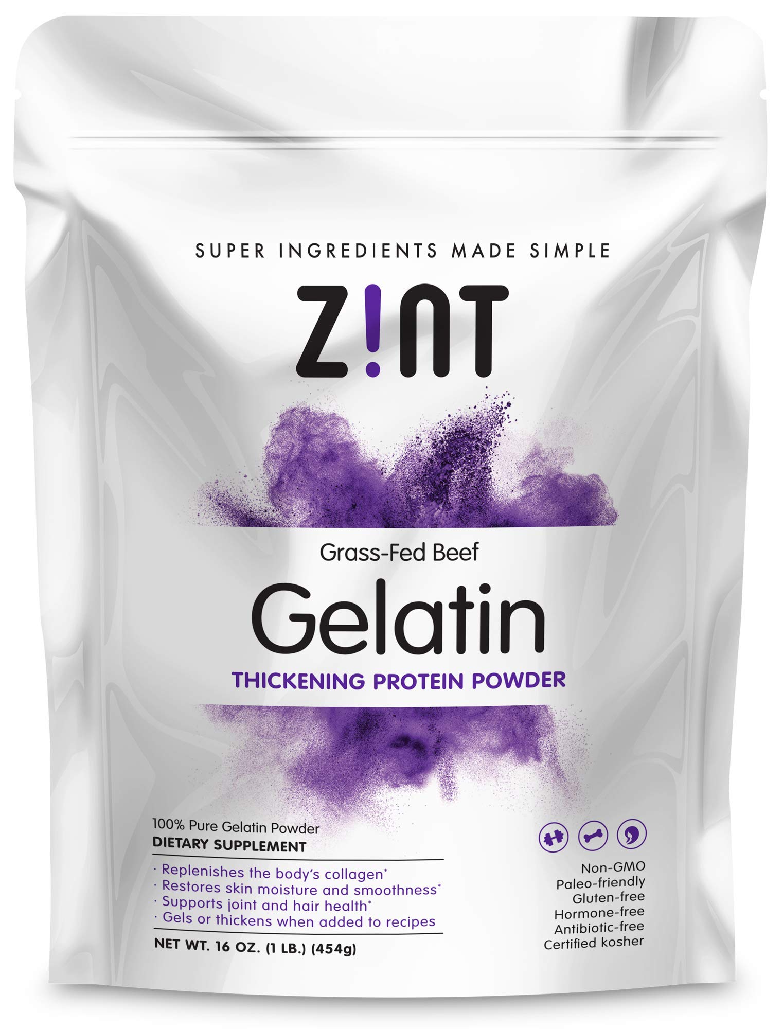 Algopix Similar Product 1 - Zint Beef Gelatin Powder 16 oz