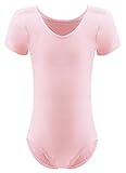 Algopix Similar Product 5 - Dancina Short Sleeve Ballet Leotard for
