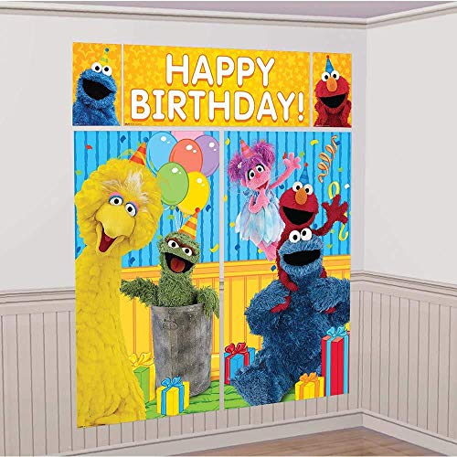 Algopix Similar Product 4 - amscan Sesame Street Elmo Scene Setters