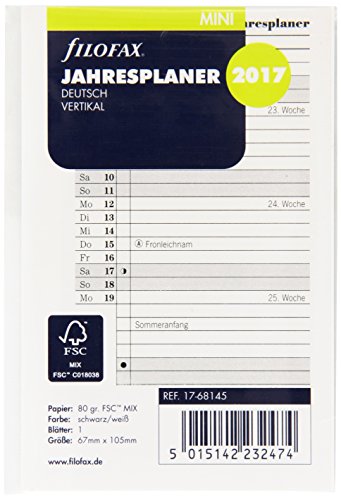Algopix Similar Product 15 - Filofax 17 68145 Mini Year Planner