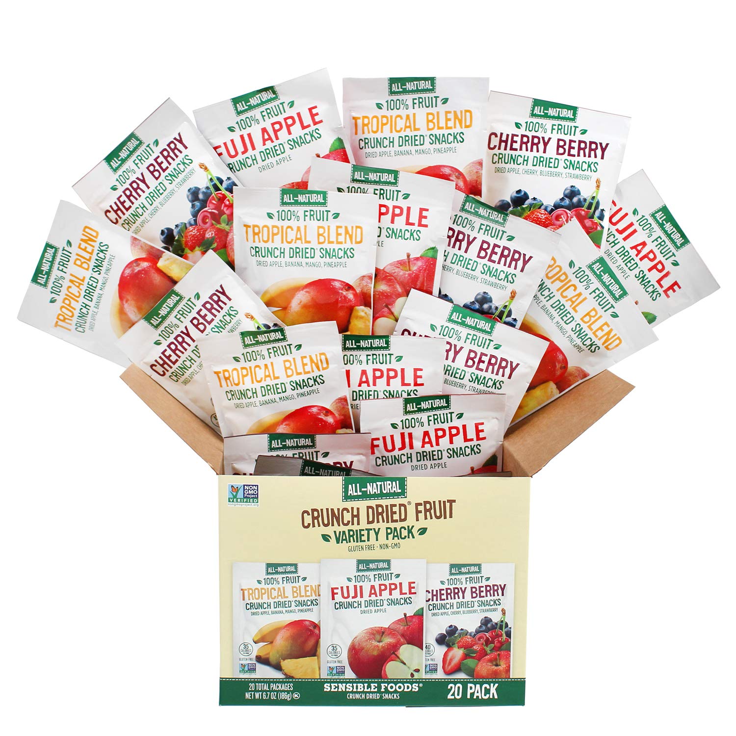 Algopix Similar Product 9 - Sensible Foods Crunch Dried Fruit 20