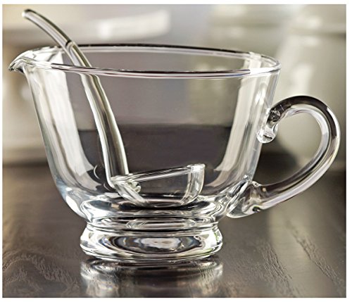 Algopix Similar Product 6 - Circleware Glass Gravy Boat with Ladle