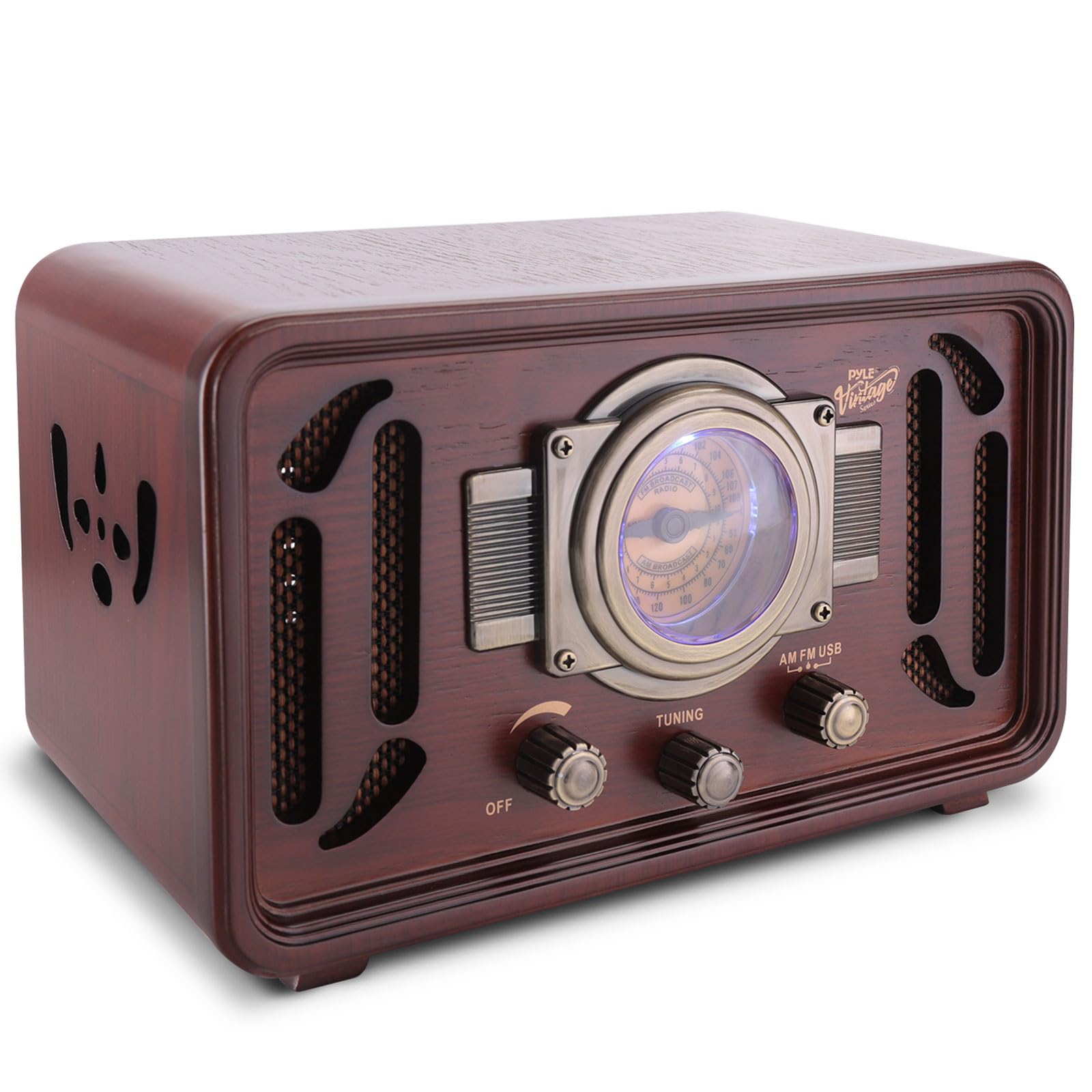 Algopix Similar Product 1 - Pyle Retro Wireless Bluetooth Radio