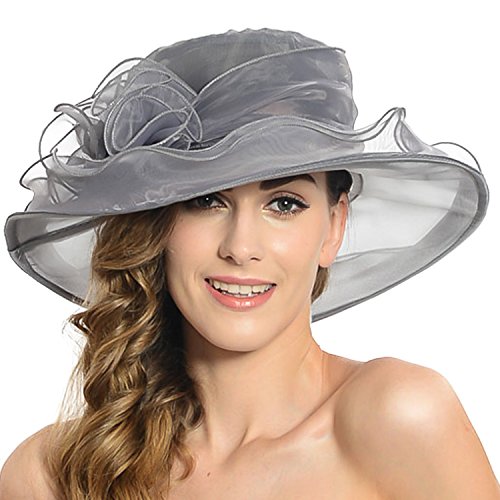 Algopix Similar Product 1 - Womens Sheer Wide Brim Sun Party