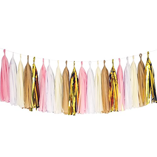 Algopix Similar Product 9 - Tissue Paper Tassel DIY Party Garland