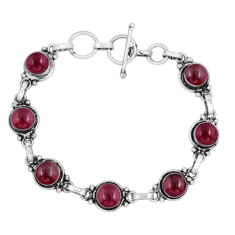 Algopix Similar Product 5 - Natural Garnet 925 Silver Plated