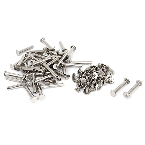 Algopix Similar Product 1 - uxcell Photo Albums 5mmx30mm Nickel