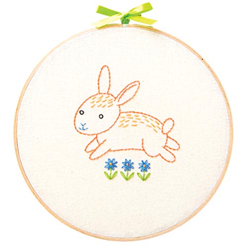 Algopix Similar Product 7 - Bunny embroidery starter kit for