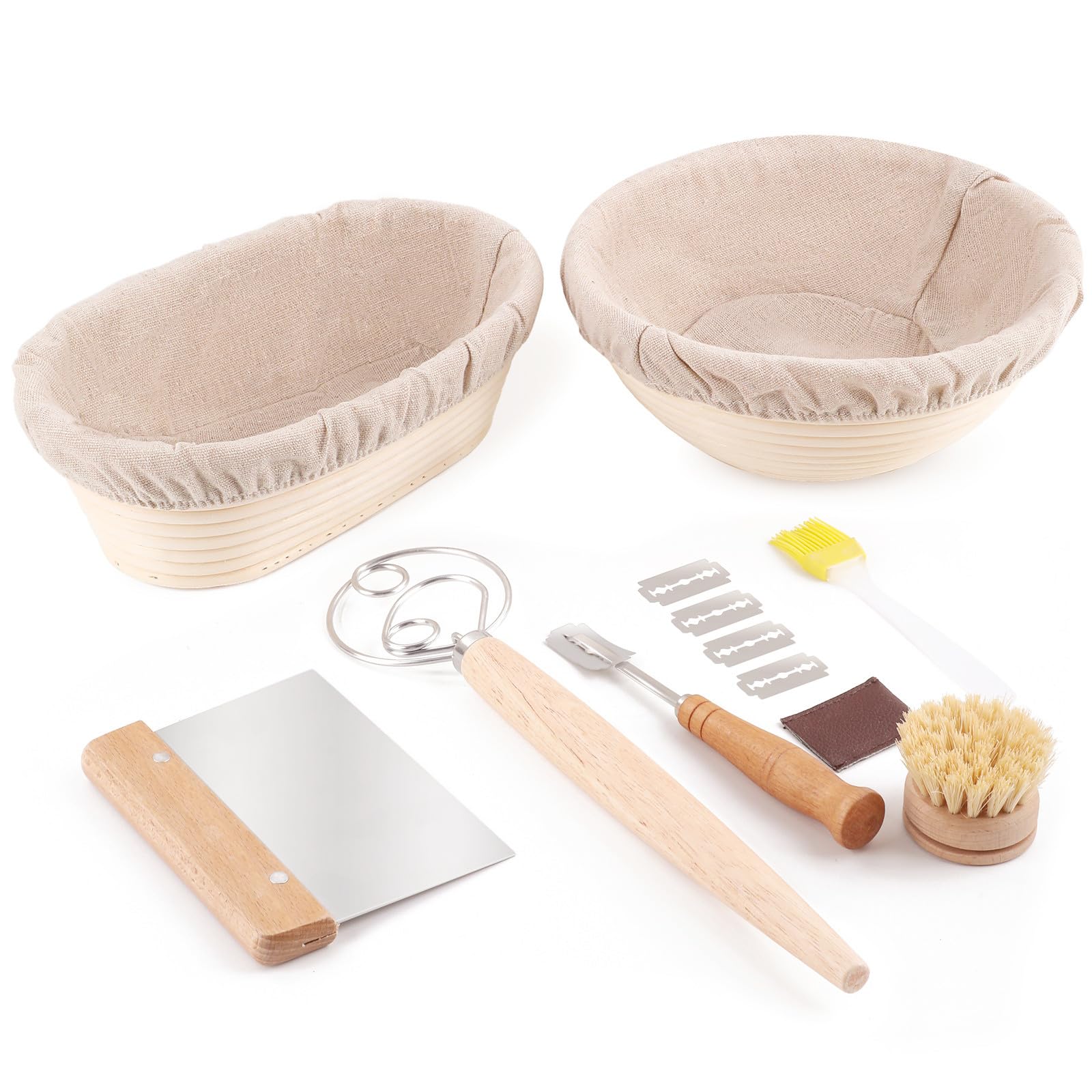 Algopix Similar Product 14 - DOYOLLA Bread Proofing Baskets Set of