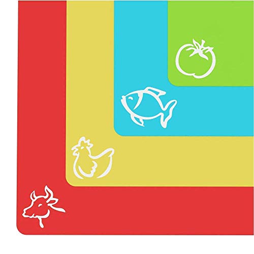 Algopix Similar Product 6 - 4 Piece Flexible Plastic Cutting Boards