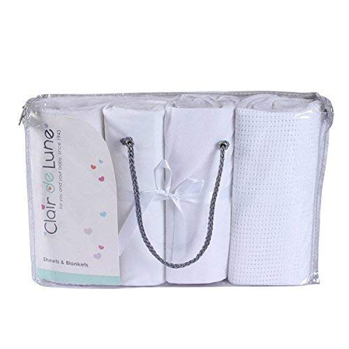 Algopix Similar Product 1 - Clair de Lune Cot Bed Sheets Bedding
