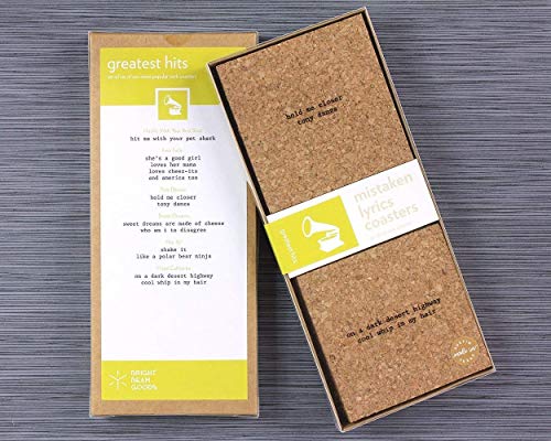 Algopix Similar Product 4 - Greatest Hits Mistaken Lyrics Coasters