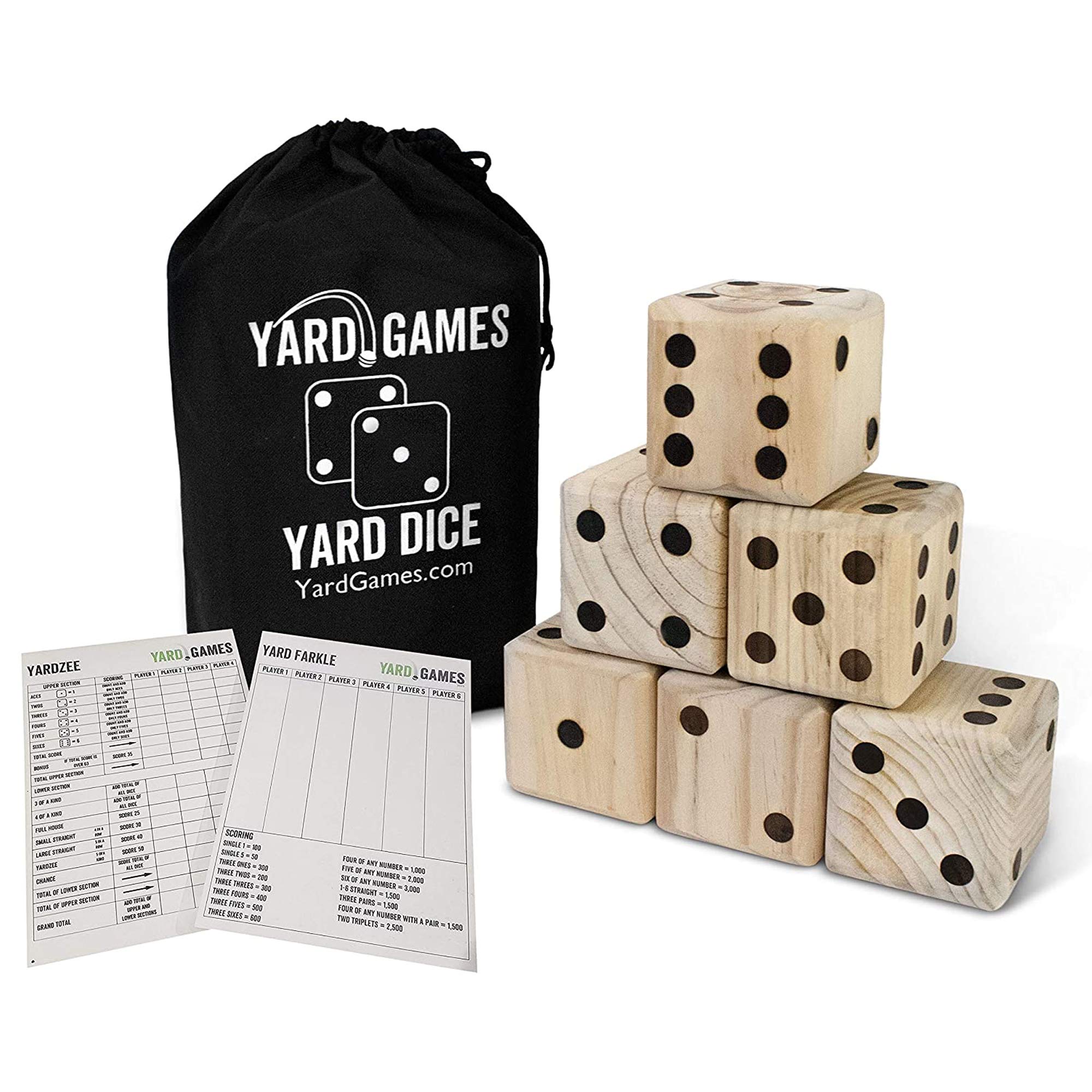 Algopix Similar Product 14 - Giant 35 Wooden Yard Dice with