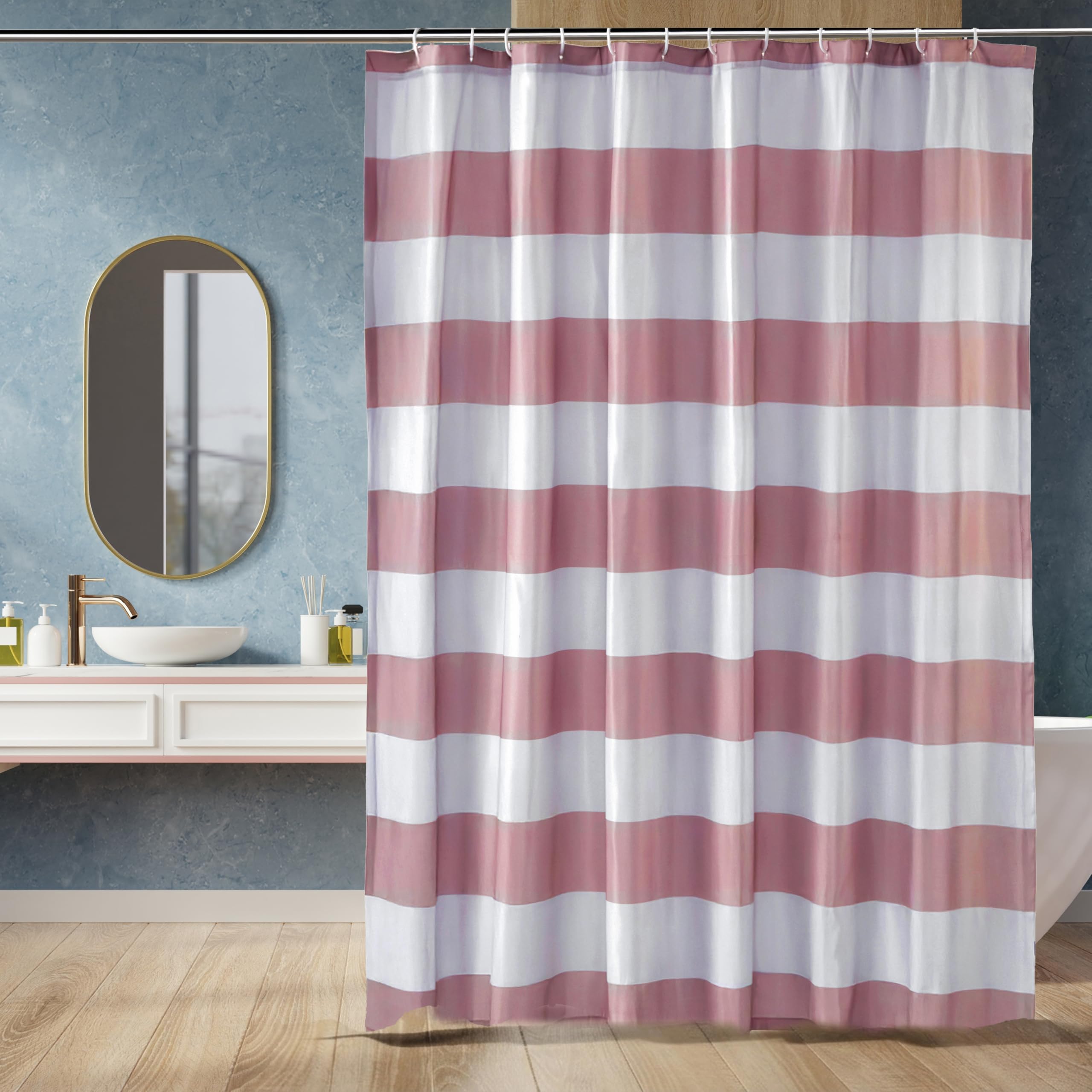 Algopix Similar Product 13 - Amazon Basics Bathroom Shower Curtain