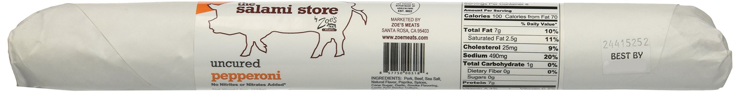 Algopix Similar Product 8 - Zoes Meats Store Uncured Pepperoni 8