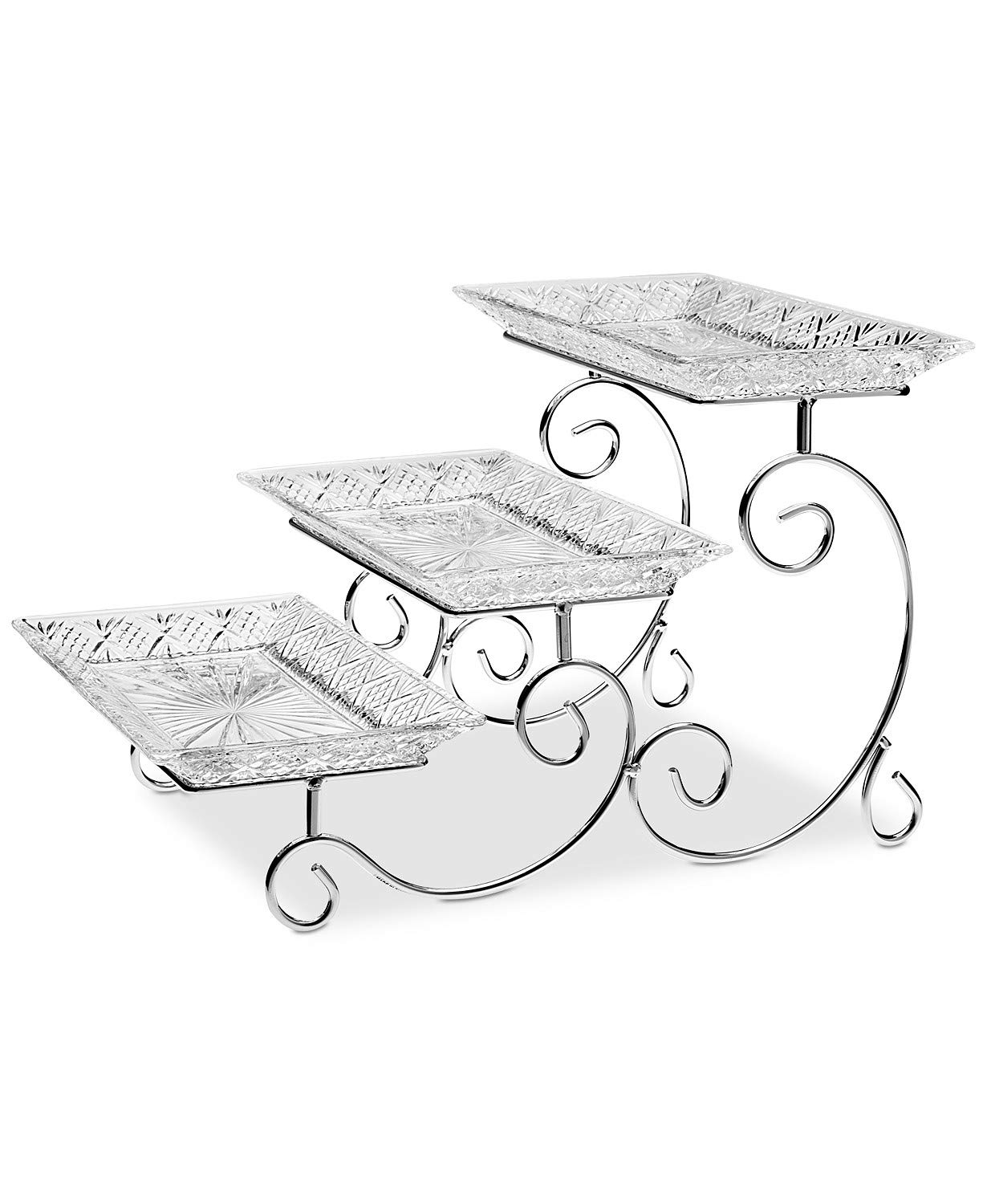 Algopix Similar Product 6 - James Scott Crystal 3 Tier Rectangle