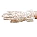 Algopix Similar Product 4 - ZAZA BRIDAL Stretch floral lace gloves