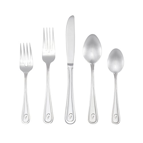 Algopix Similar Product 20 - RiverRidge 46Pc Monogrammed Flatware