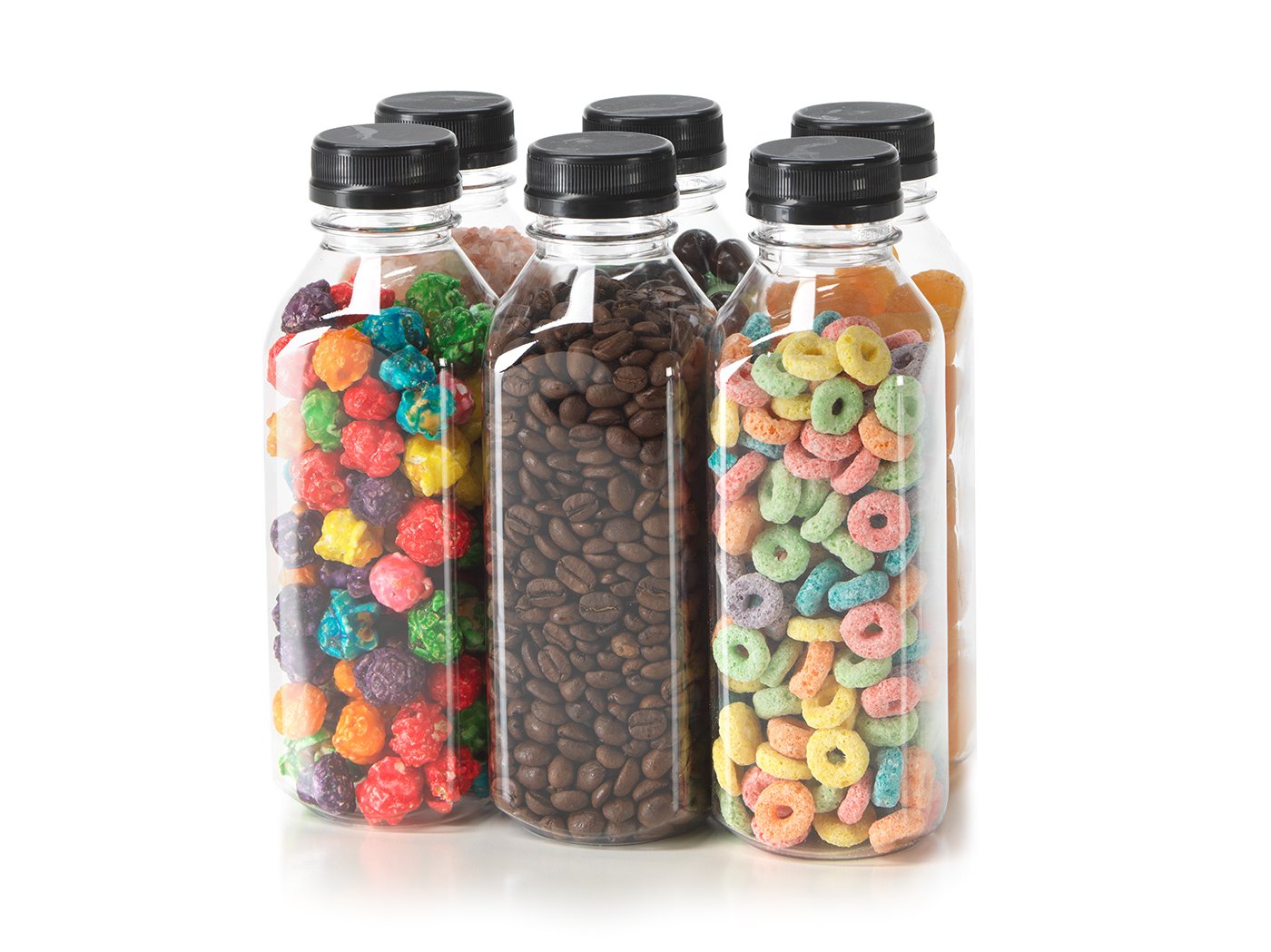 Algopix Similar Product 15 - Clear Food Grade Plastic Juice Bottles