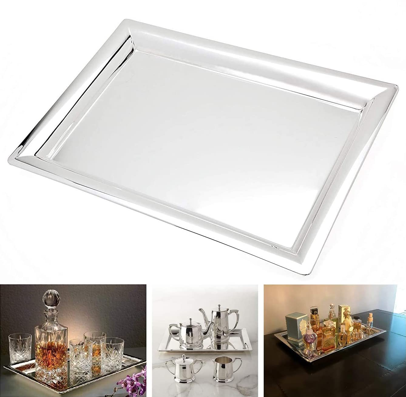 Algopix Similar Product 6 - Leraze Elegant Mirrored Rectangular