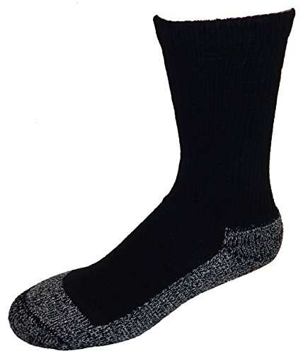 Algopix Similar Product 7 - Cushees Mens BLACK Triple Thick Crew