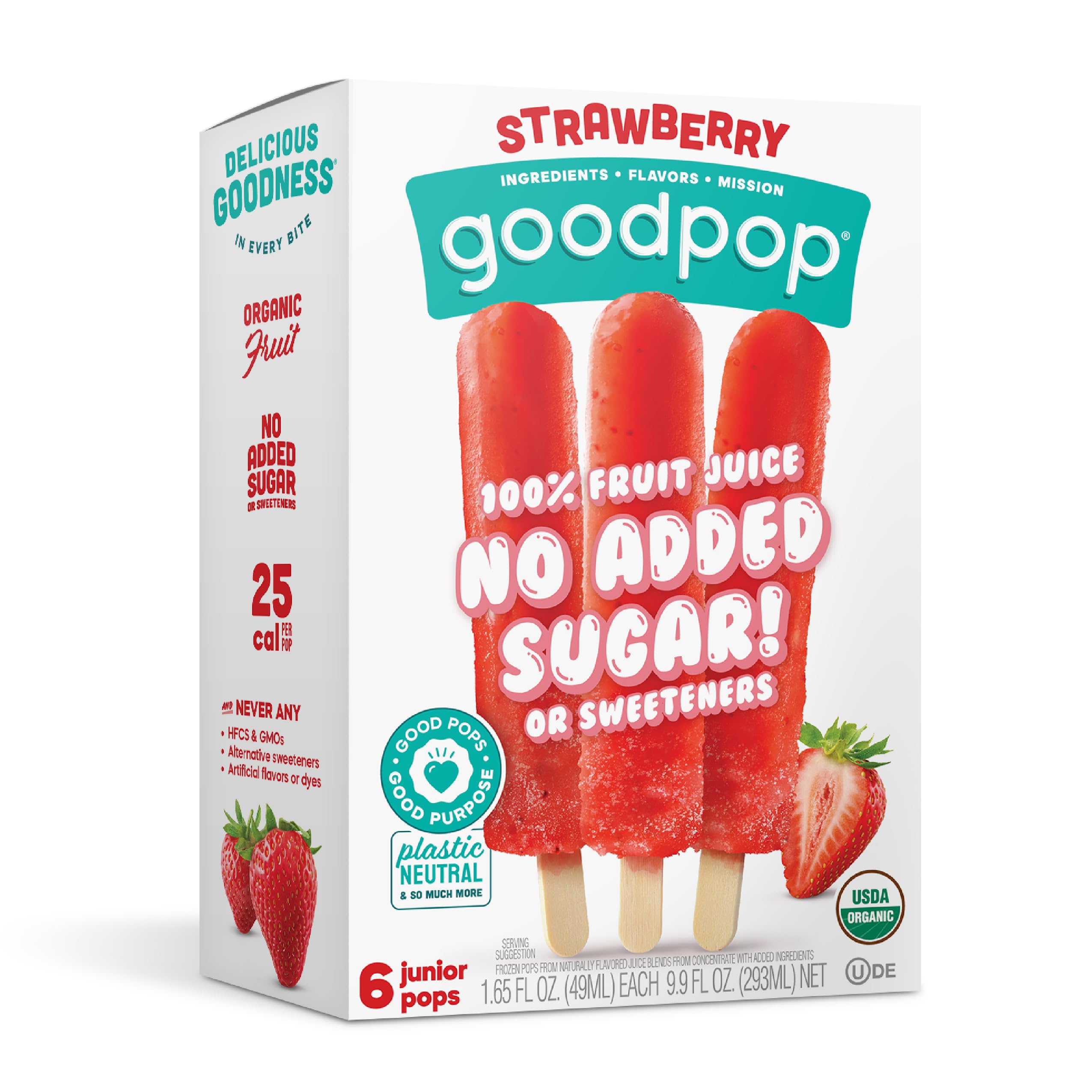 Algopix Similar Product 1 - GoodPop  Real Strawberry Fruit Juice