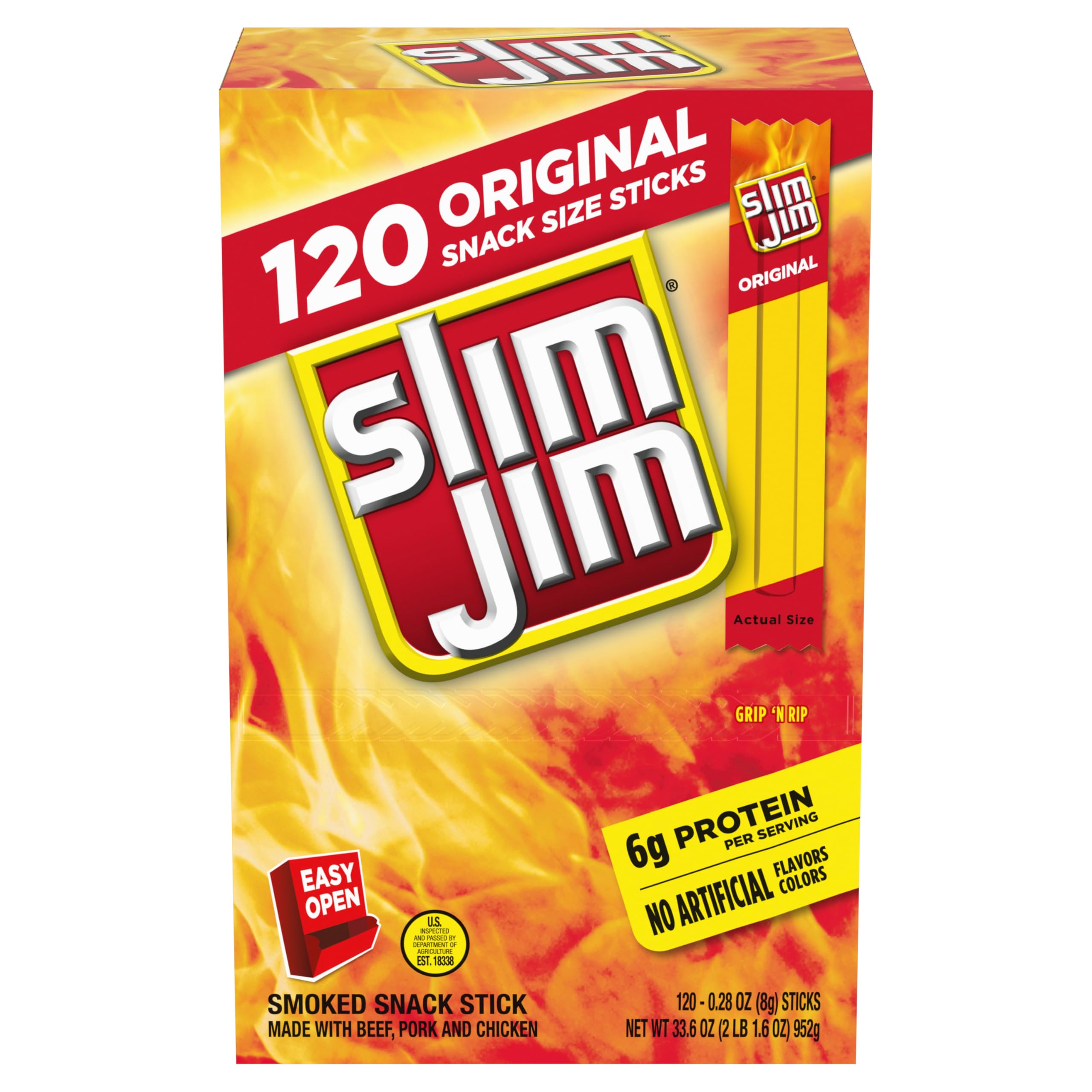 Algopix Similar Product 9 - Slim Jim SnackSized Smoked Meat Stick