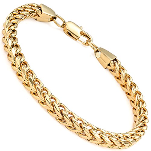 Algopix Similar Product 18 - FIBO STEEL 6mm Wide Curb Chain Bracelet