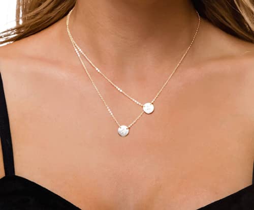 Algopix Similar Product 7 - Circle Layered Necklace  Double Small