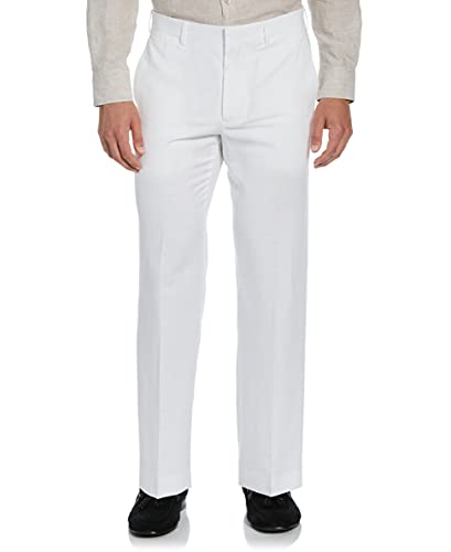 Algopix Similar Product 1 - Cubavera Mens Flat Front Linen Blend