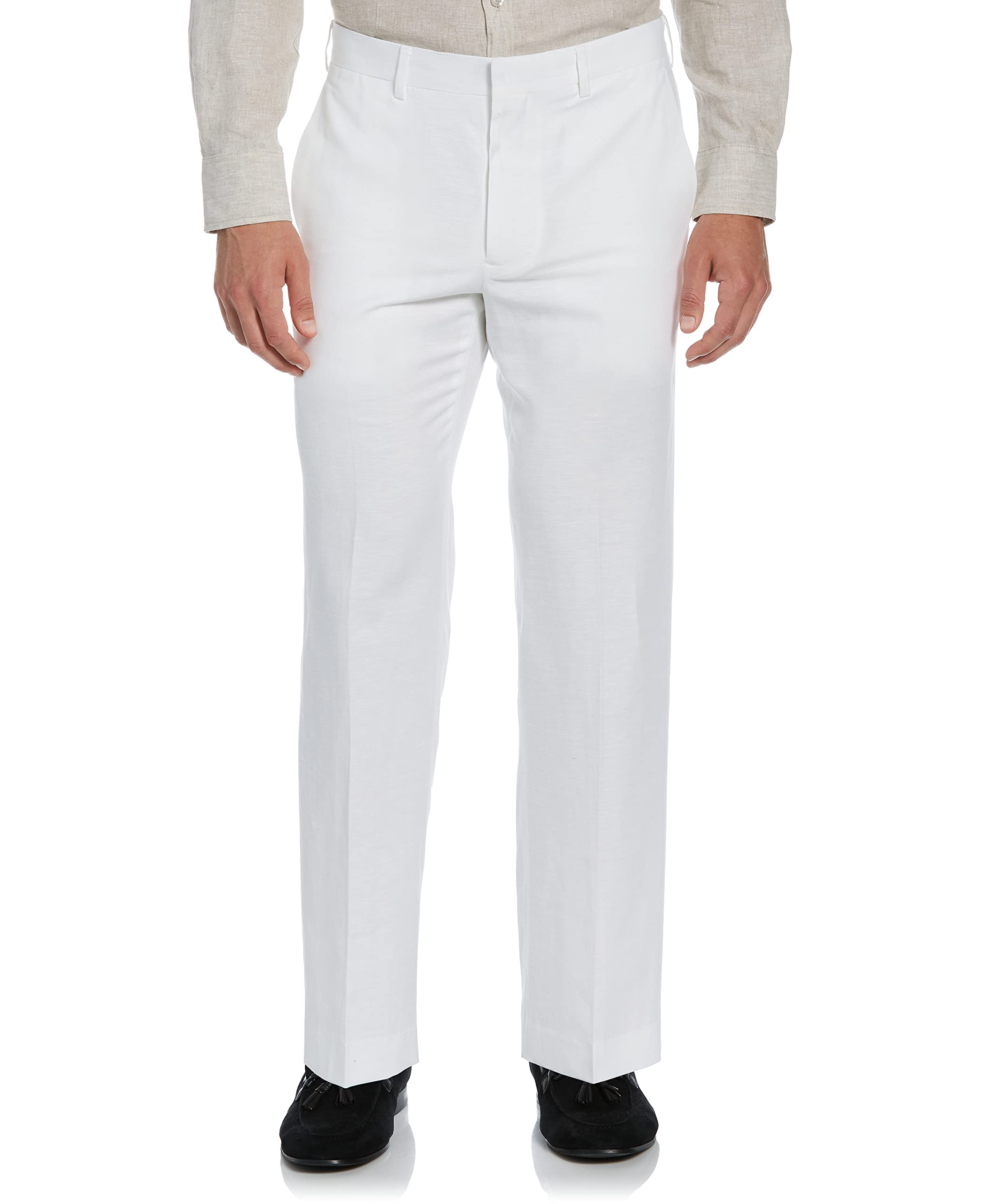 Algopix Similar Product 1 - Cubavera Mens Flat Front Linen Blend
