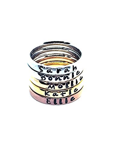 Algopix Similar Product 8 - Personalized Stackable Name Ring 