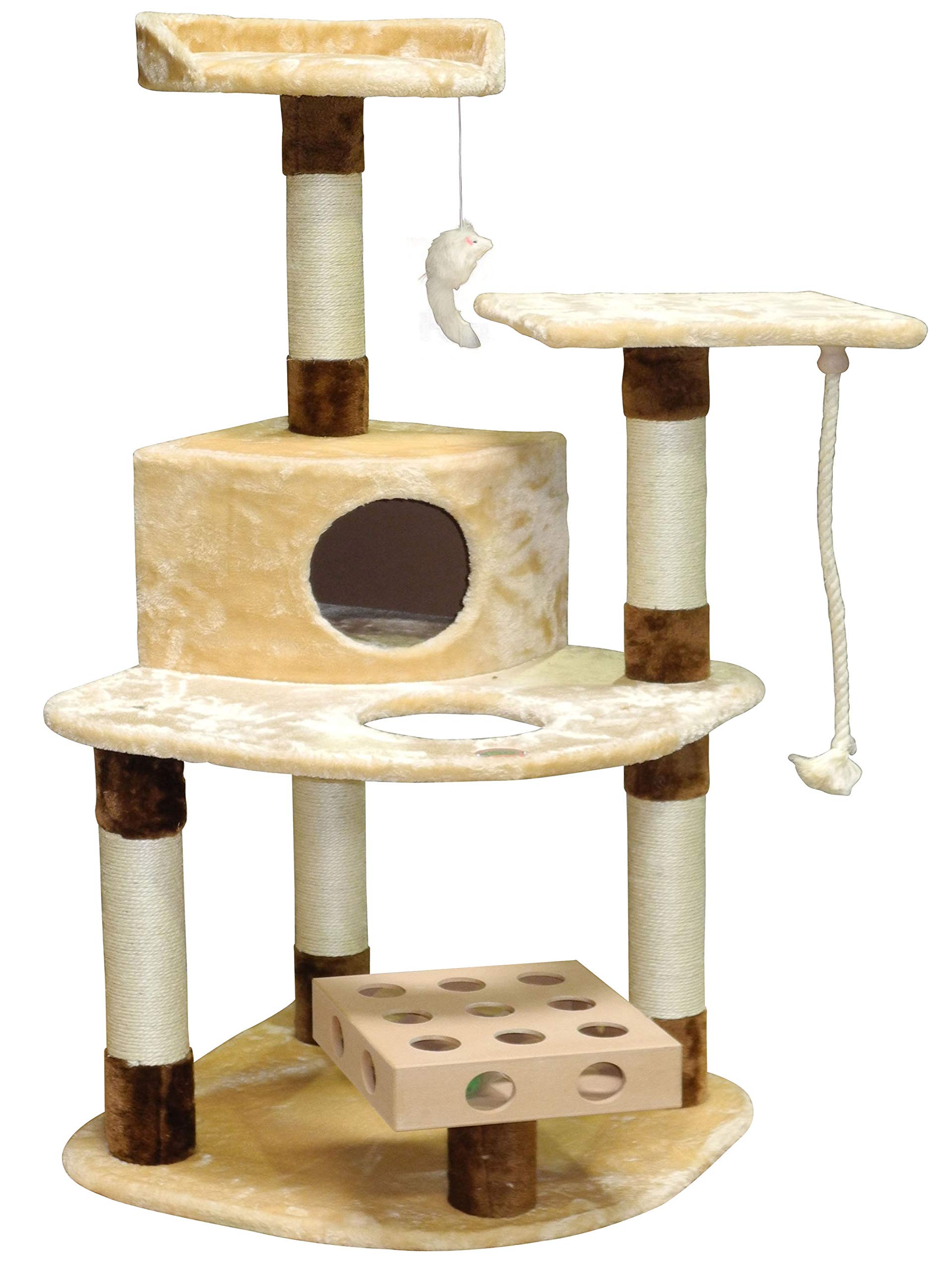 Algopix Similar Product 9 - Go Pet Club 48 IQ Busy Box Cat Tree