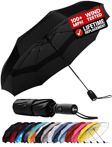 Algopix Similar Product 15 - Windproof Travel Umbrella  Compact 