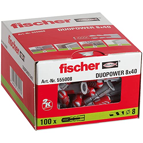 Algopix Similar Product 1 - fischer 555008 DUOPOWER Wall Plug 8 x