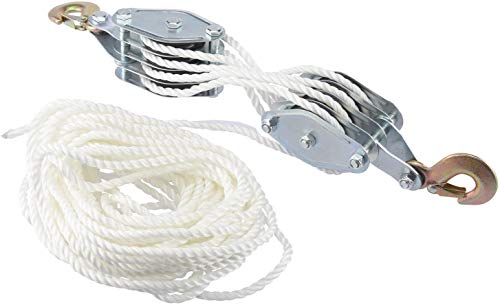 Algopix Similar Product 1 - 2 Ton Rope Hoist Pulley Wheel Block and