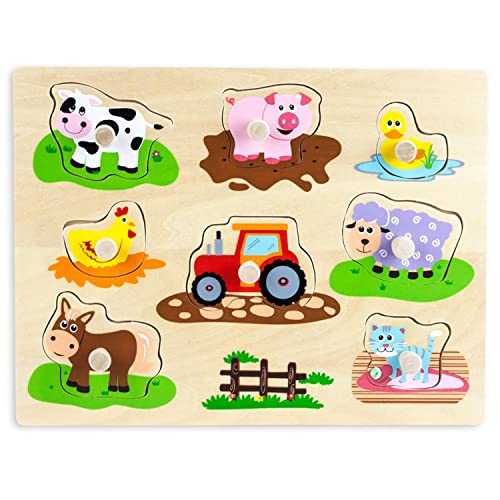 Algopix Similar Product 12 - Professor Poplars Wooden Barnyard Peg