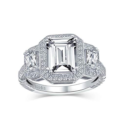 Algopix Similar Product 9 - 3CT Deco Style Rectangle Halo Past