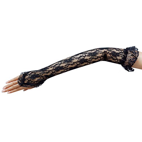 Algopix Similar Product 2 - ZAZA BRIDAL Flower Pattern Fingerless
