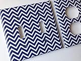 Algopix Similar Product 2 - Navy Blue and White Chevron Light