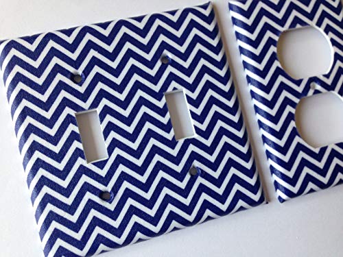 Algopix Similar Product 12 - Navy Blue and White Chevron Light
