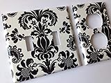 Algopix Similar Product 20 - Black and White Damask Light Switch