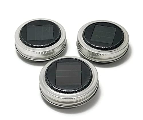 Algopix Similar Product 10 - SET of THREE Solar Lids For Mason Jar
