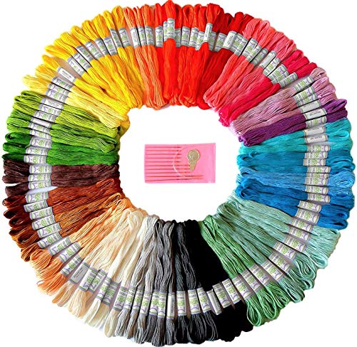 Algopix Similar Product 12 - Premium Rainbow Color Embroidery Floss